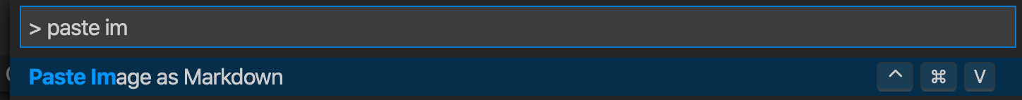 Paste Image as Markdown in Command Palette